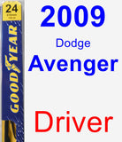 Driver Wiper Blade for 2009 Dodge Avenger - Premium