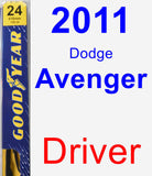 Driver Wiper Blade for 2011 Dodge Avenger - Premium