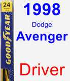 Driver Wiper Blade for 1998 Dodge Avenger - Premium