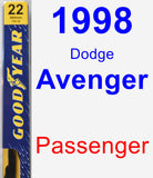 Passenger Wiper Blade for 1998 Dodge Avenger - Premium