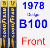 Front Wiper Blade Pack for 1978 Dodge B100 - Premium