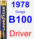 Driver Wiper Blade for 1978 Dodge B100 - Premium