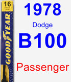 Passenger Wiper Blade for 1978 Dodge B100 - Premium