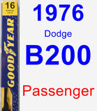 Passenger Wiper Blade for 1976 Dodge B200 - Premium