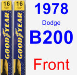 Front Wiper Blade Pack for 1978 Dodge B200 - Premium