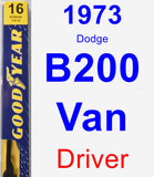 Driver Wiper Blade for 1973 Dodge B200 Van - Premium