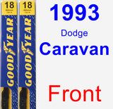 Front Wiper Blade Pack for 1993 Dodge Caravan - Premium