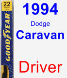 Driver Wiper Blade for 1994 Dodge Caravan - Premium