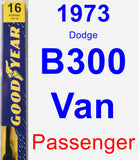 Passenger Wiper Blade for 1973 Dodge B300 Van - Premium