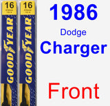 Front Wiper Blade Pack for 1986 Dodge Charger - Premium