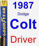 Driver Wiper Blade for 1987 Dodge Colt - Premium