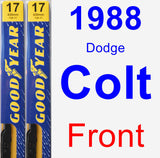 Front Wiper Blade Pack for 1988 Dodge Colt - Premium