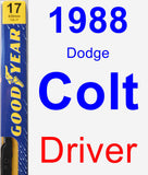 Driver Wiper Blade for 1988 Dodge Colt - Premium