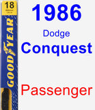 Passenger Wiper Blade for 1986 Dodge Conquest - Premium