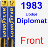 Front Wiper Blade Pack for 1983 Dodge Diplomat - Premium