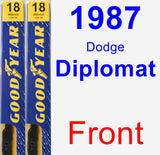 Front Wiper Blade Pack for 1987 Dodge Diplomat - Premium