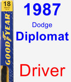 Driver Wiper Blade for 1987 Dodge Diplomat - Premium