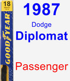 Passenger Wiper Blade for 1987 Dodge Diplomat - Premium