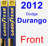 Front Wiper Blade Pack for 2012 Dodge Durango - Premium