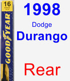 Rear Wiper Blade for 1998 Dodge Durango - Premium