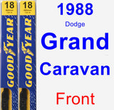 Front Wiper Blade Pack for 1988 Dodge Grand Caravan - Premium