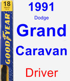 Driver Wiper Blade for 1991 Dodge Grand Caravan - Premium