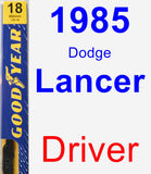 Driver Wiper Blade for 1985 Dodge Lancer - Premium