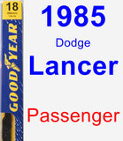 Passenger Wiper Blade for 1985 Dodge Lancer - Premium