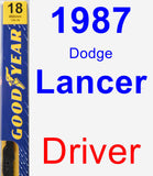 Driver Wiper Blade for 1987 Dodge Lancer - Premium