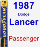 Passenger Wiper Blade for 1987 Dodge Lancer - Premium