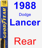 Rear Wiper Blade for 1988 Dodge Lancer - Premium