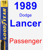 Passenger Wiper Blade for 1989 Dodge Lancer - Premium