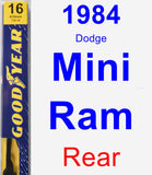 Rear Wiper Blade for 1984 Dodge Mini Ram - Premium