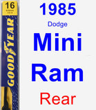 Rear Wiper Blade for 1985 Dodge Mini Ram - Premium