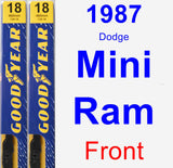 Front Wiper Blade Pack for 1987 Dodge Mini Ram - Premium