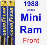 Front Wiper Blade Pack for 1988 Dodge Mini Ram - Premium