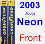 Front Wiper Blade Pack for 2003 Dodge Neon - Premium