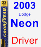 Driver Wiper Blade for 2003 Dodge Neon - Premium