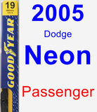 Passenger Wiper Blade for 2005 Dodge Neon - Premium