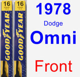 Front Wiper Blade Pack for 1978 Dodge Omni - Premium