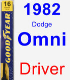 Driver Wiper Blade for 1982 Dodge Omni - Premium