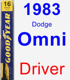 Driver Wiper Blade for 1983 Dodge Omni - Premium