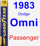 Passenger Wiper Blade for 1983 Dodge Omni - Premium