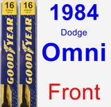 Front Wiper Blade Pack for 1984 Dodge Omni - Premium