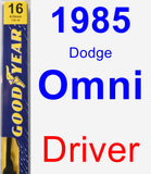 Driver Wiper Blade for 1985 Dodge Omni - Premium