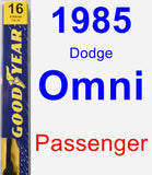 Passenger Wiper Blade for 1985 Dodge Omni - Premium