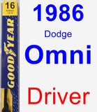 Driver Wiper Blade for 1986 Dodge Omni - Premium