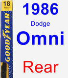 Rear Wiper Blade for 1986 Dodge Omni - Premium