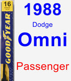 Passenger Wiper Blade for 1988 Dodge Omni - Premium