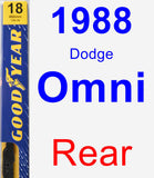 Rear Wiper Blade for 1988 Dodge Omni - Premium